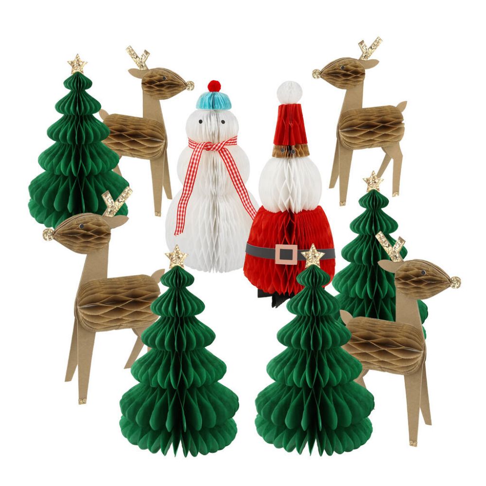 Honeycomb Decorations Paper Christmas Table Centerpieces