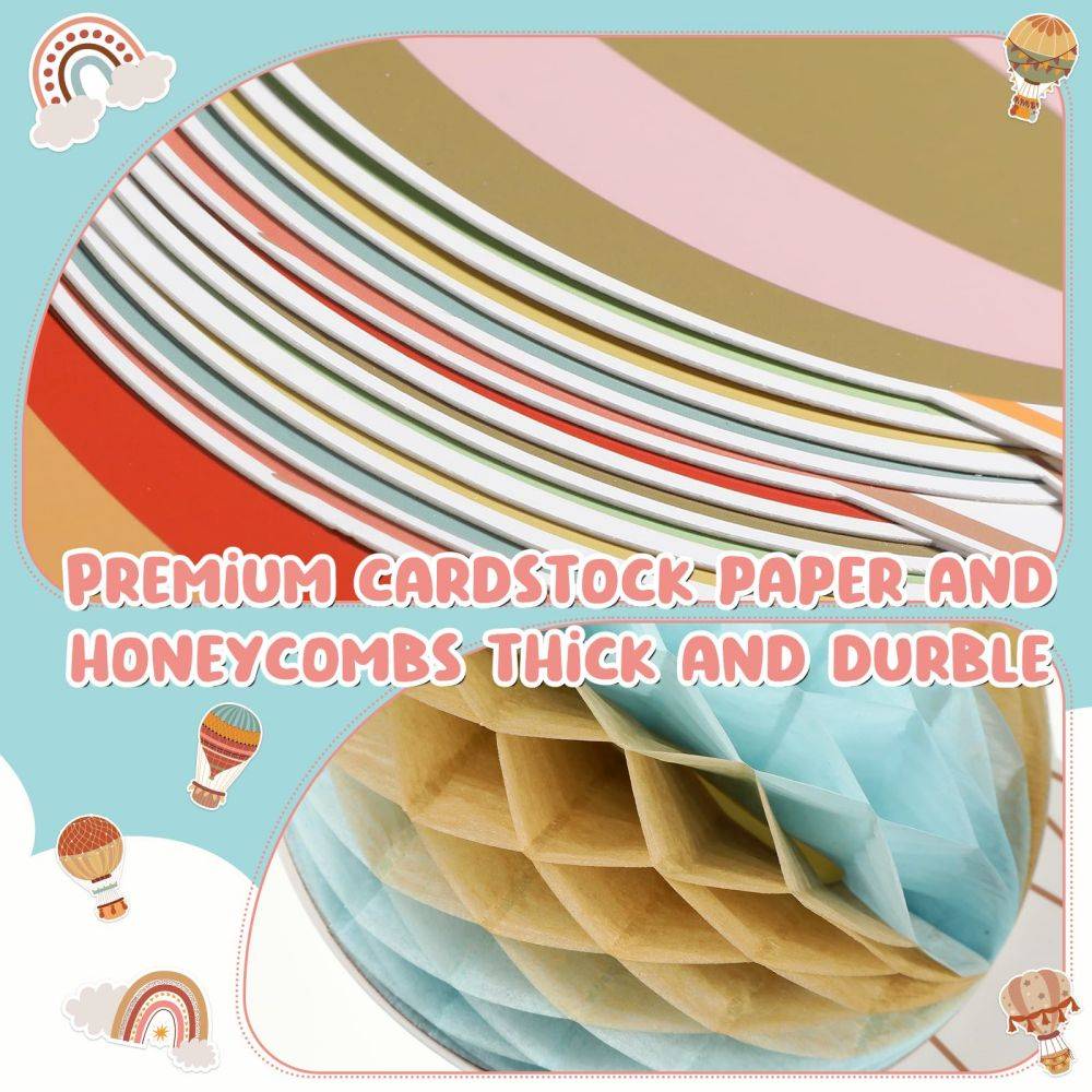 Hot Air Balloon Honeycomb Decoration Bulletin Board