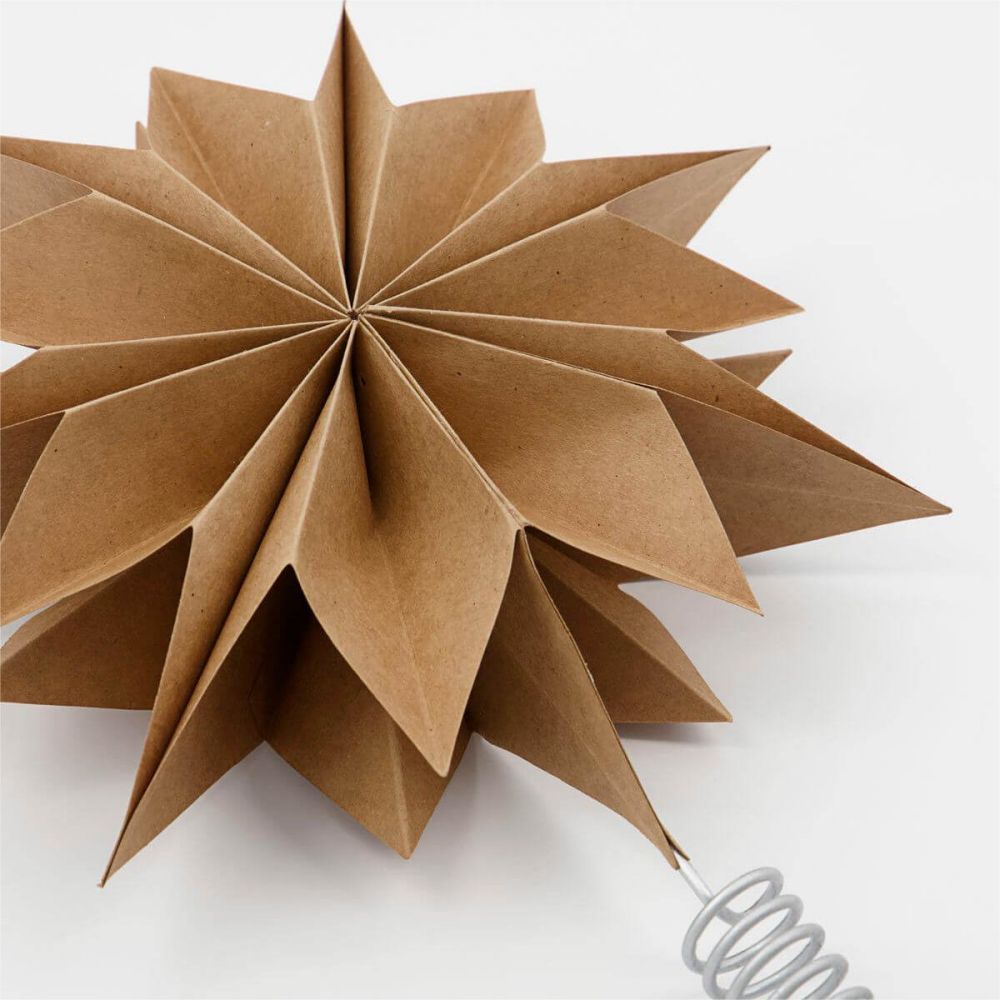Kraft Brown Paper Star Christmas Tree Ornament