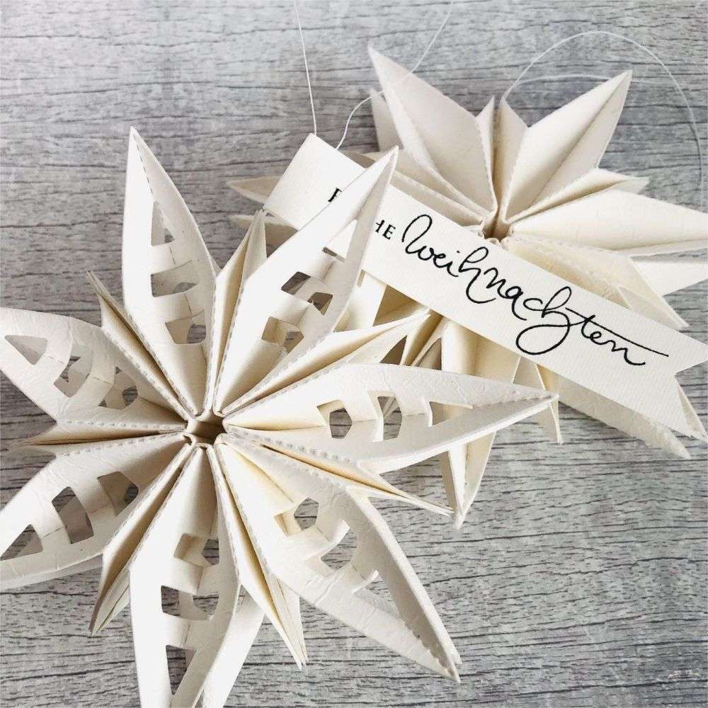 White Folded Paper Star Christmas Star Decoration