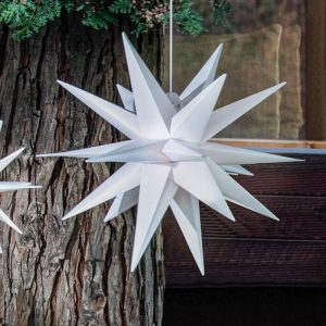 White Plastic Star Lamp LED Star Light For Indoors and Out
