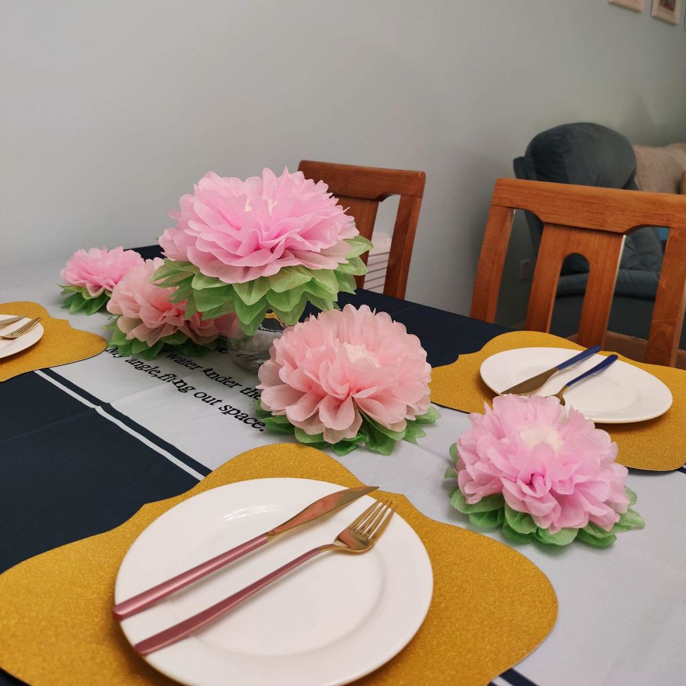 6pcs Pinks Flowers Decoration 7