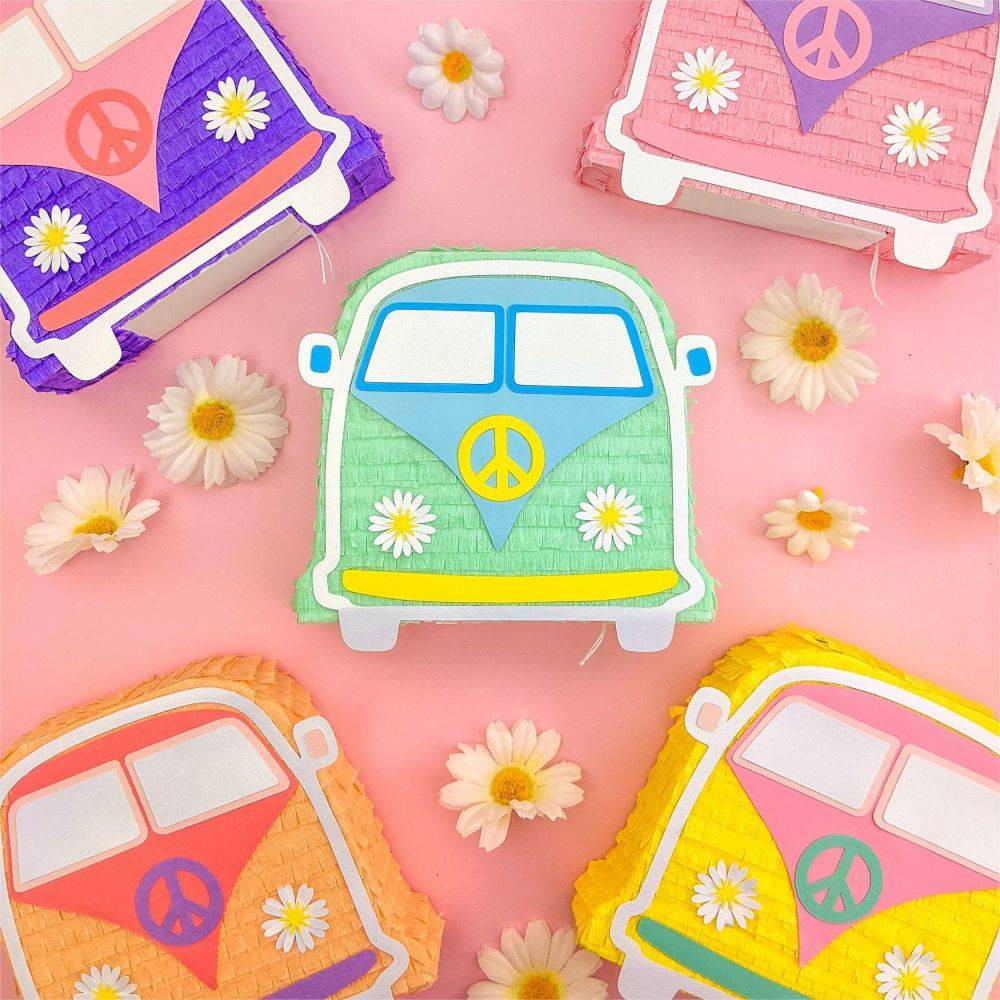 Bulk Wholesale Hippie Van Mini Pinata Two Groovy Party Personalized Pinatas