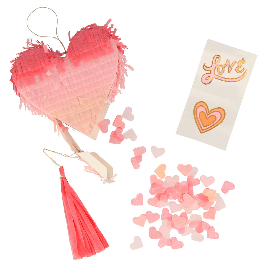 Heart Piñata Favors Cute Pull String Valentine's Day Pinatas Factory