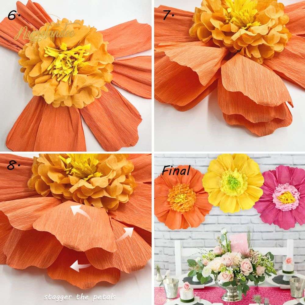 Large Crepe Paper Flowers 6