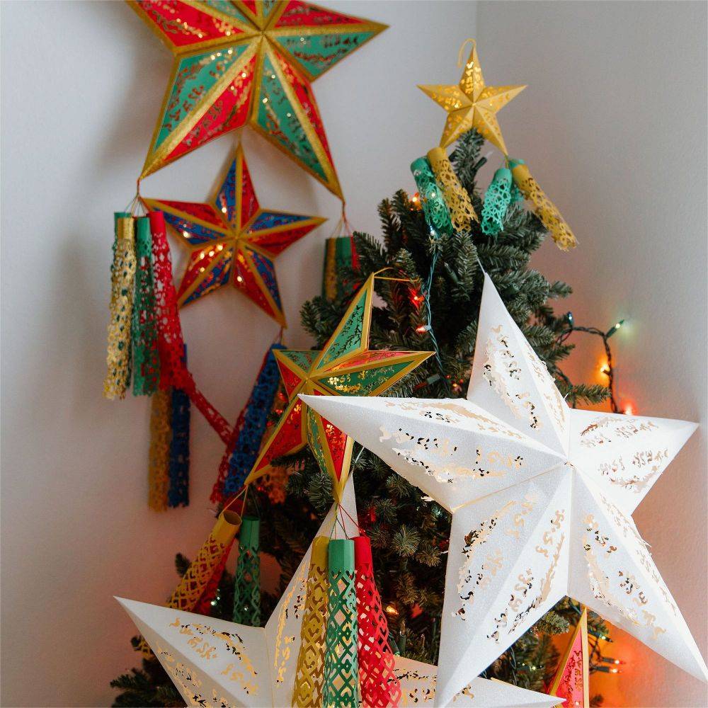 Large Lighted Filipino Christmas Lantern Paneled Environmentally-friendly Paper Lantern Factory