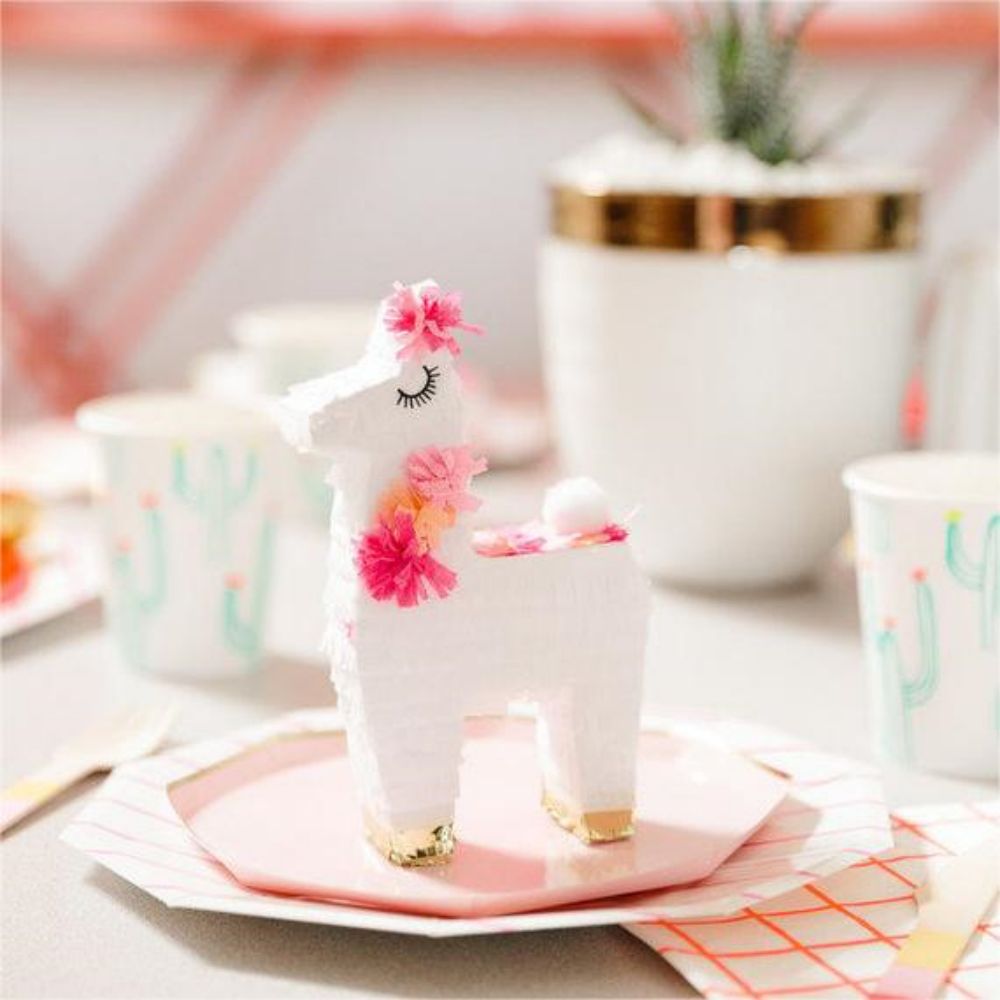 Llama Theme Party mini pinata for table decorations