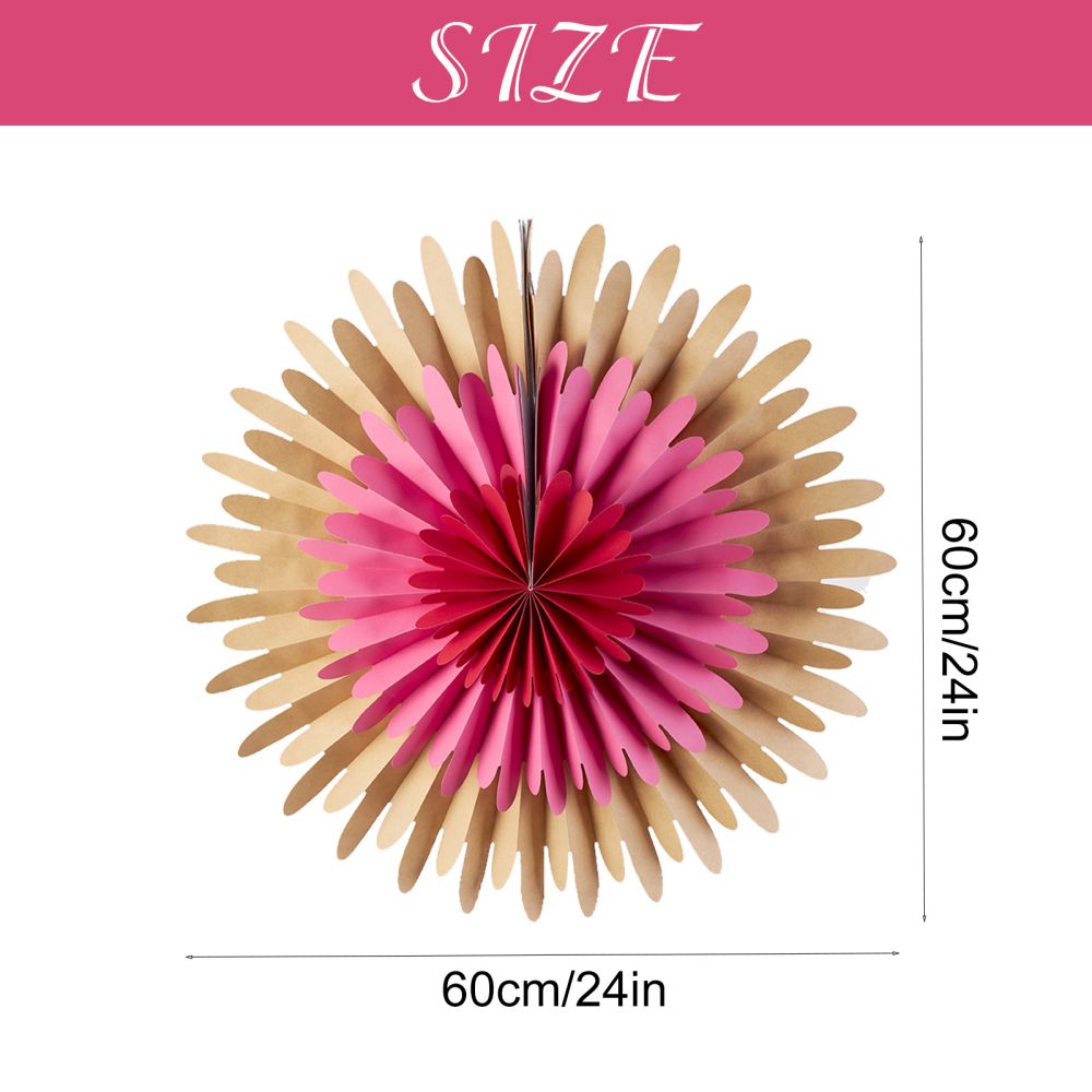 Size of Three Color Paper Flower Fan Decorations Multilayer Paper Stars