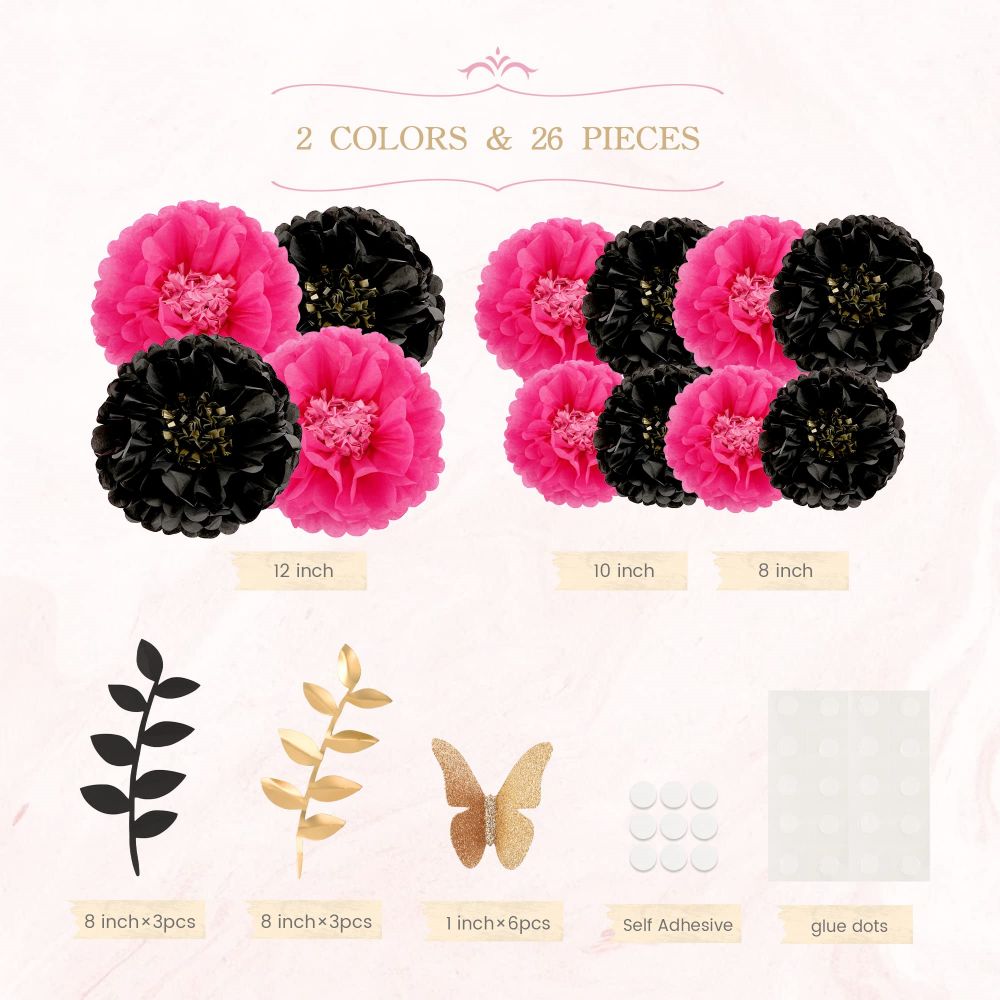 Tissue Paper Flowers Pom Poms4