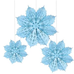 OEM Wholesale Blue Star Paper Lanterns Lampshade Hanging Decorations