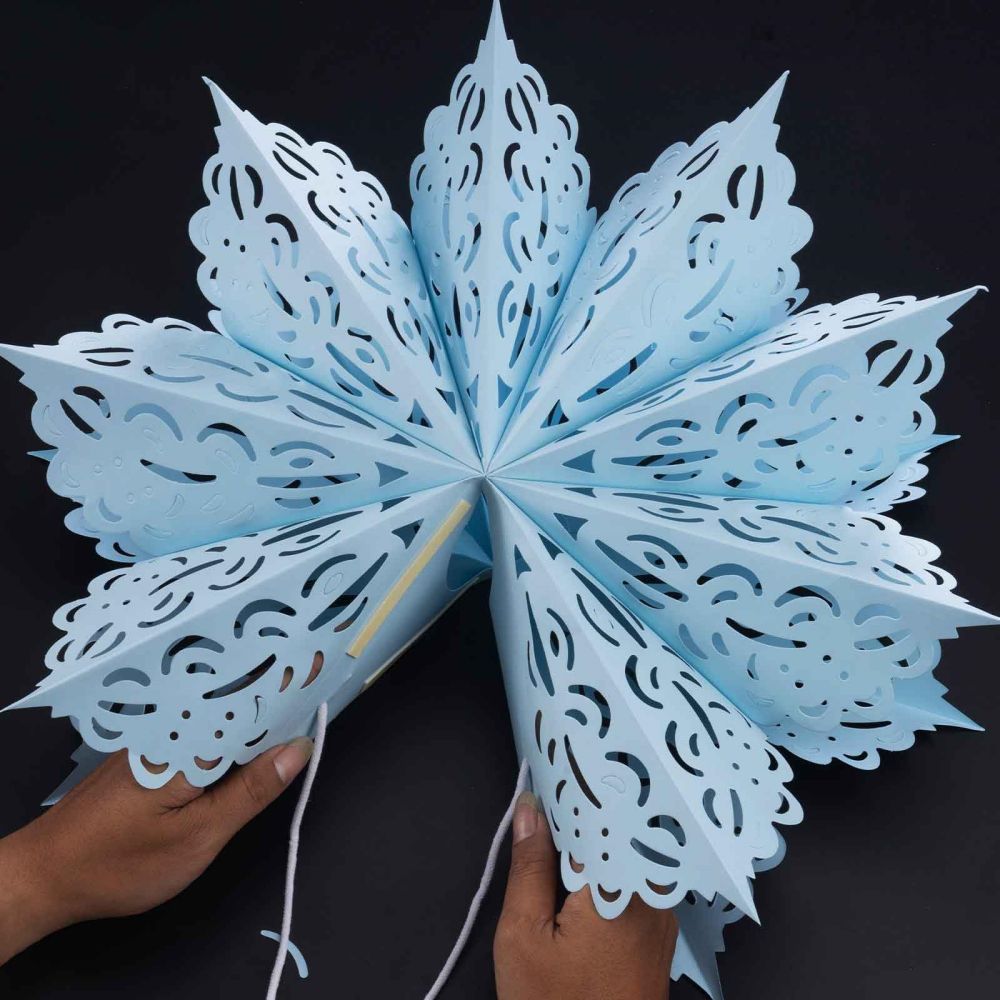 blue paper star lanterns -4