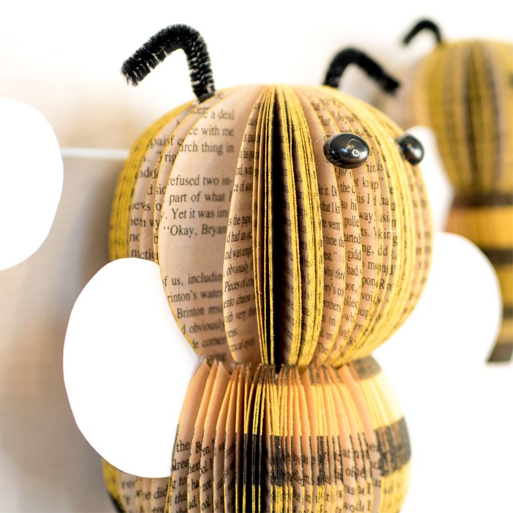 Bee Decor Honey Bee Themed Decor Baby Shower Book Page Crafts