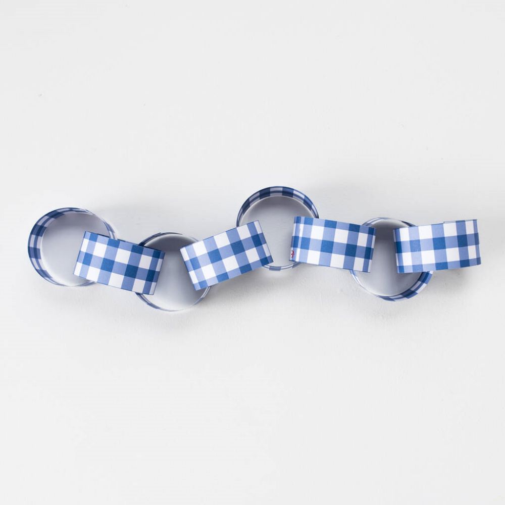 Blue Gingham Colorful Paper Chain