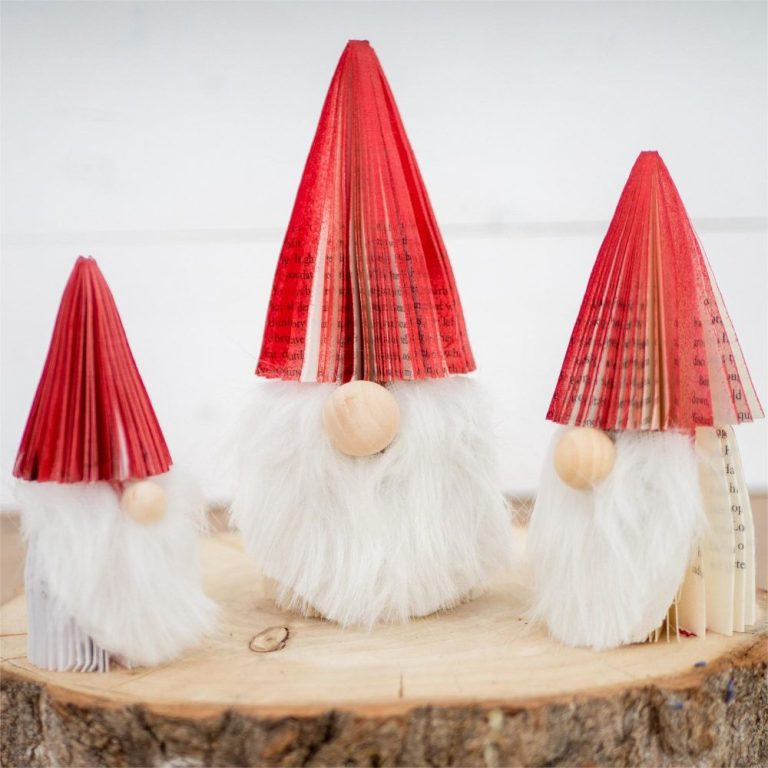 Christmas Gnome Book Page Decor