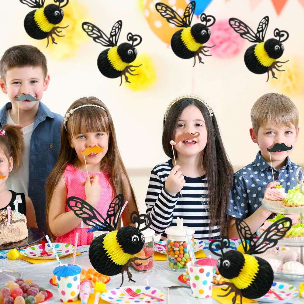 Custom Tissue Bee Honeycomb Hanging Decor for Kids Supplies