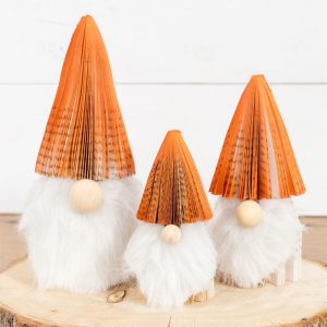 Orange Christmas Gnome Minimalist Book Page Decor Christmas Gifts