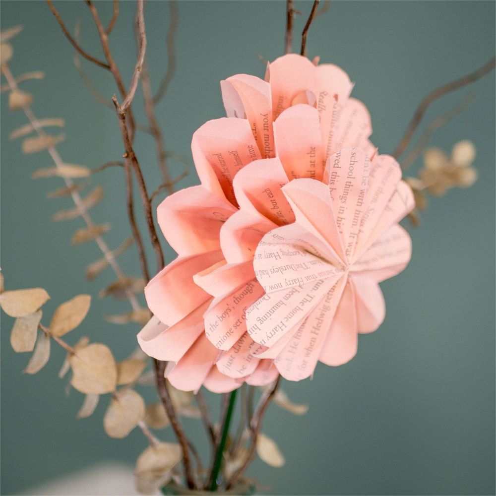 3D Book Page Flower Pinwheel Anniversary Baby Shower Paper Gifts