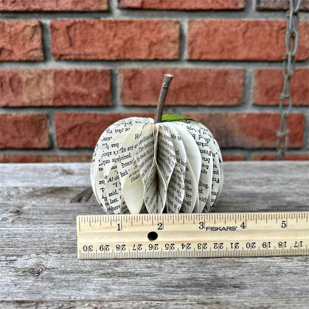 Book Page Crafts Honeycomb Paper Apple Gifts