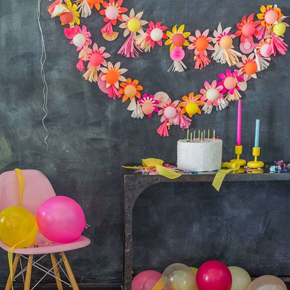DIY Colorful Flower String Lights Floral Paper Garlands Manufacturer