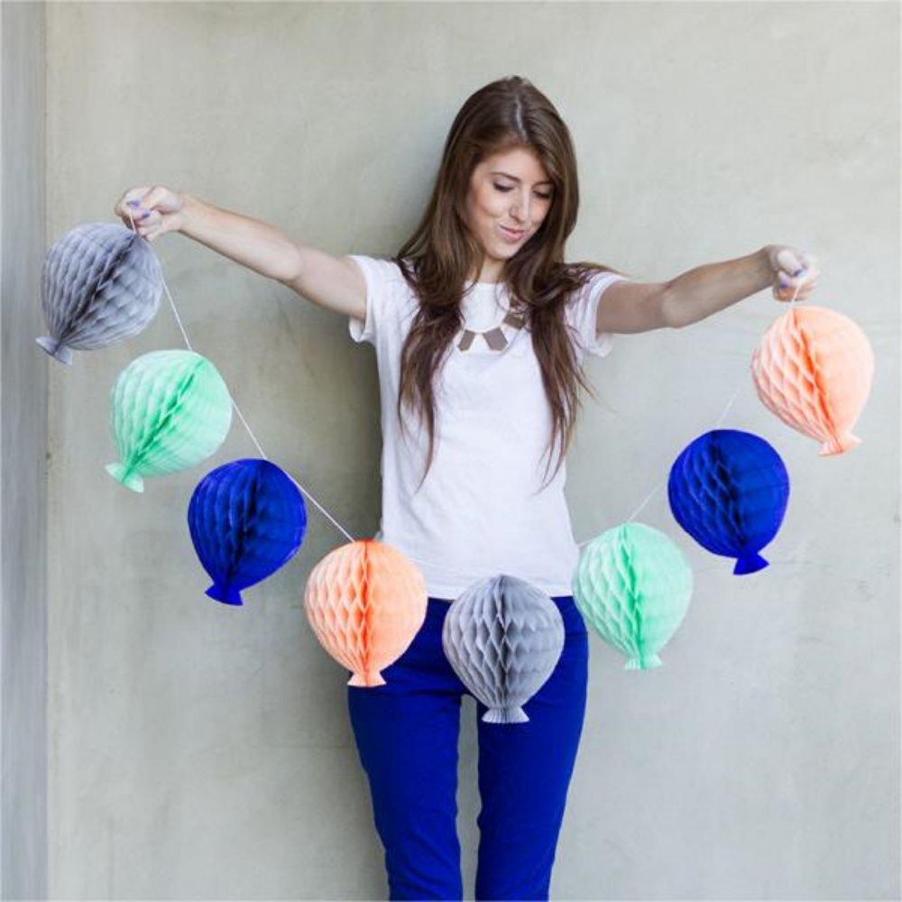 DIY Honeycomb Balloon Garland Paper Crafts