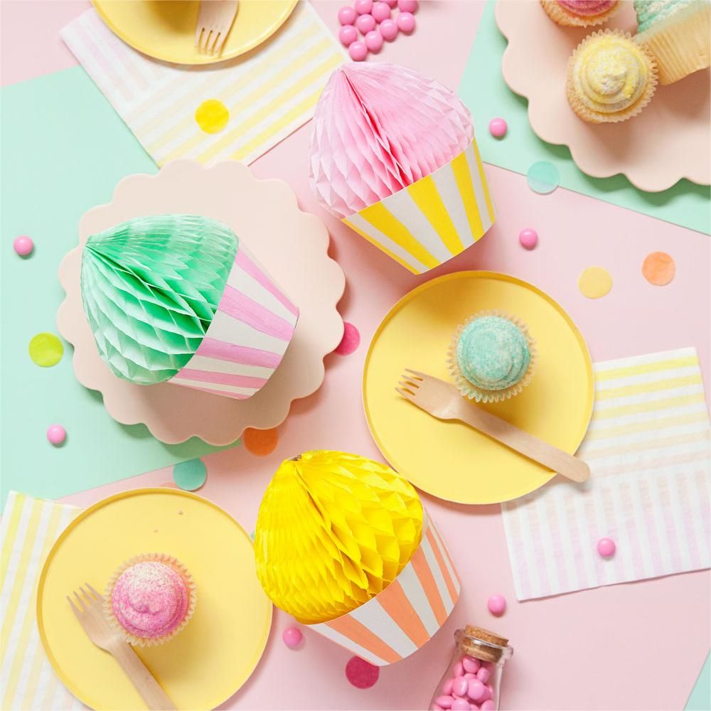 DIY Honeycomb Cupcakes Paper Crafts