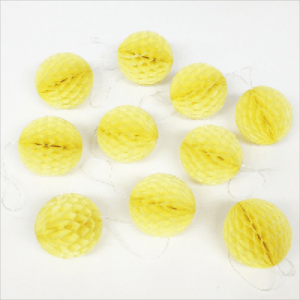 Lemon Yellow Mini DIY Paper Honeycomb Balls For Gift