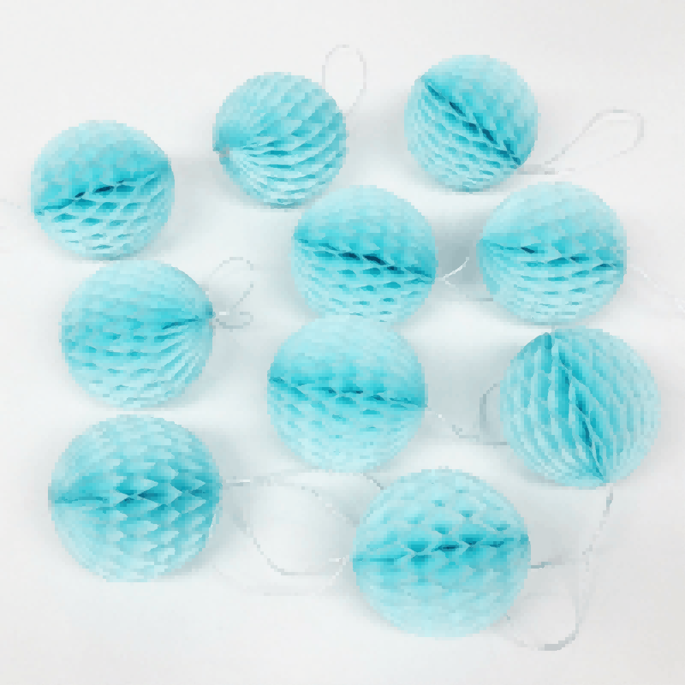 Light Blue Mini DIY Paper Honeycomb Balls For Gift