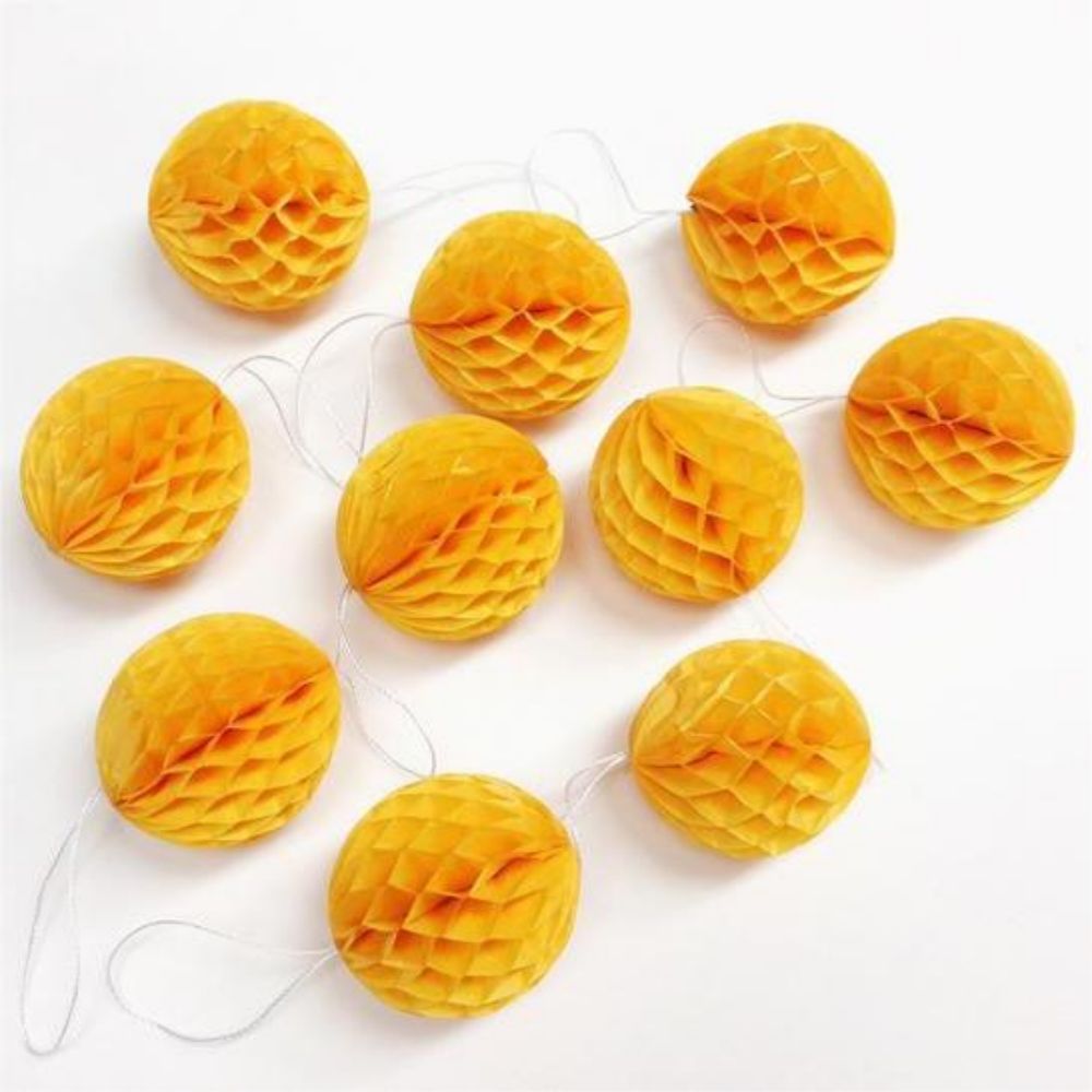 Orange Mini DIY Paper Honeycomb Balls For Gift