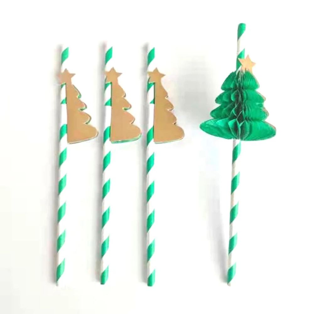 Paper Christmas Tree Shape Cake Toppers