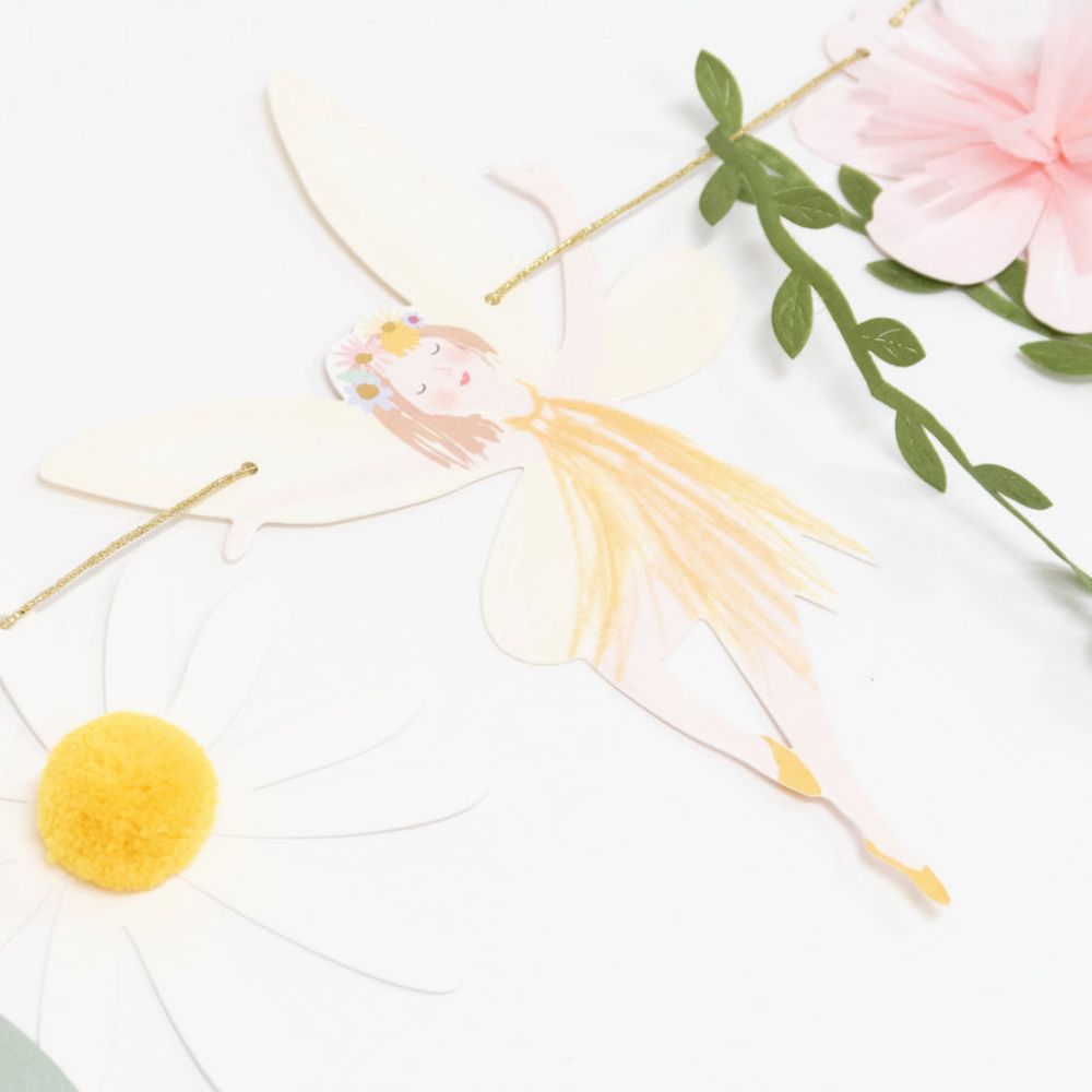 Paper Honeycomb Fairy Themed Paper Garland for Spring Party