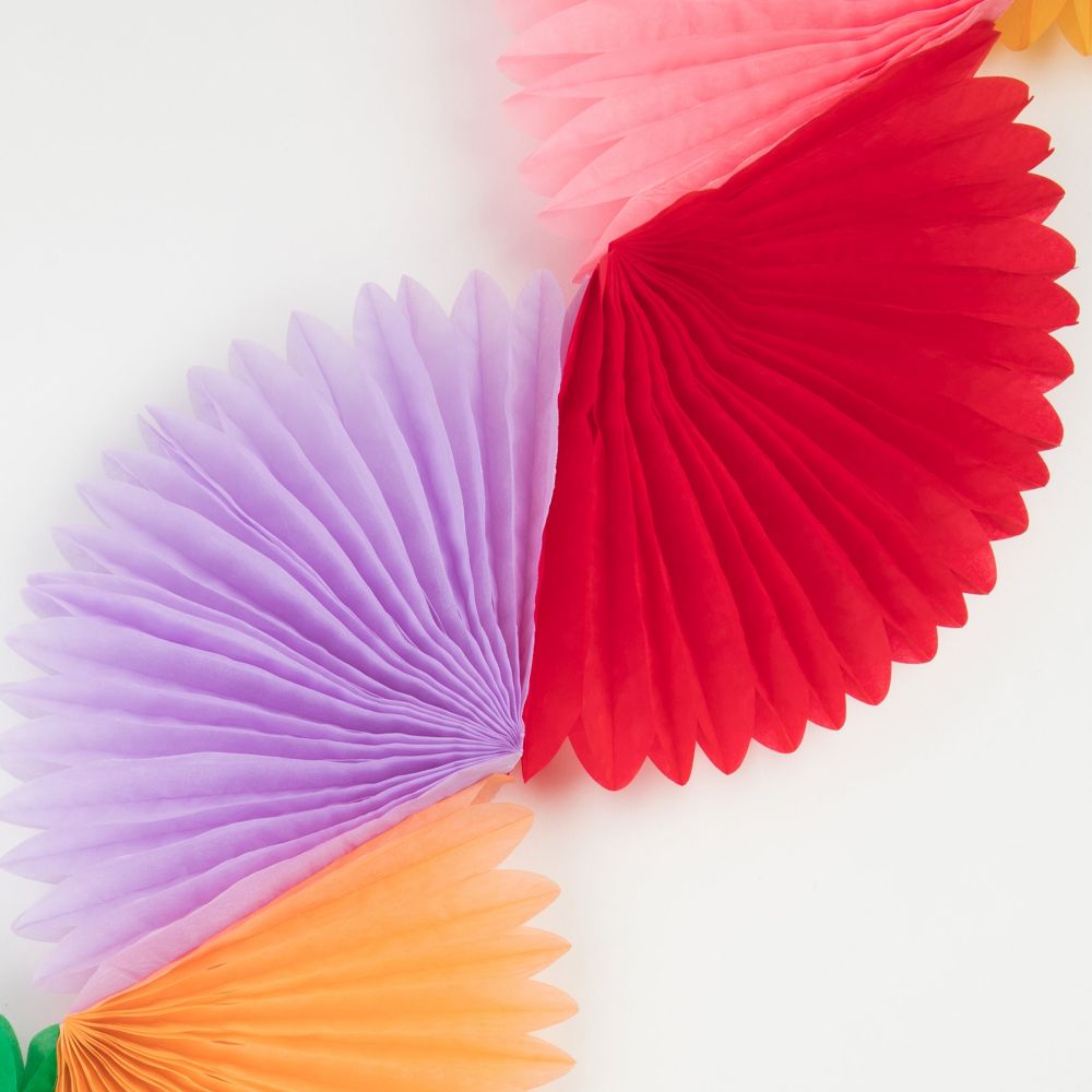 Personalized Rainbow Honeycomb Fan Paper Garlands