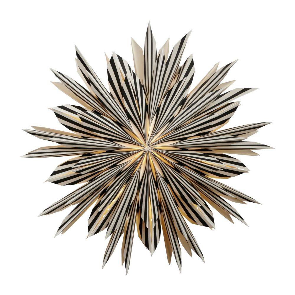 Personalized Striped Paper Advent Star Light In Contrasting Colors