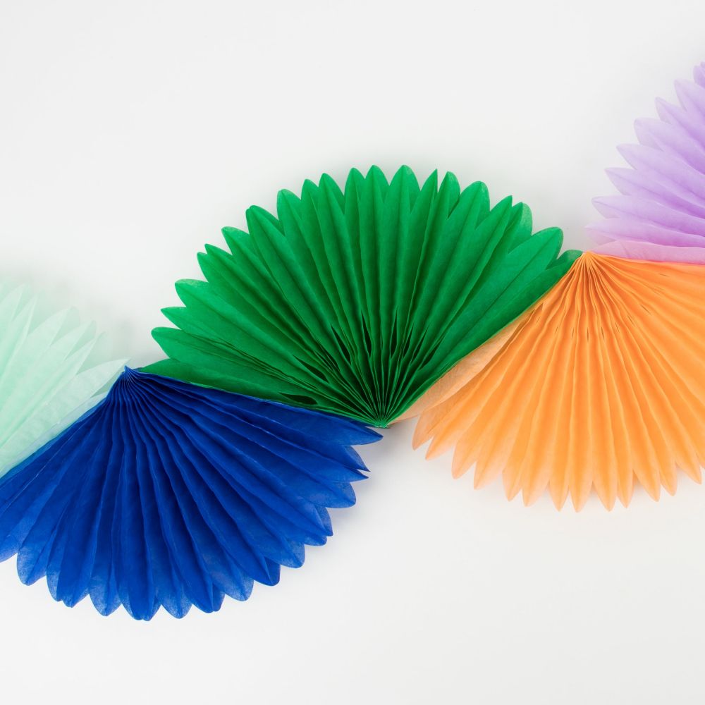 Rainbow Honeycomb Fan Paper Garlands