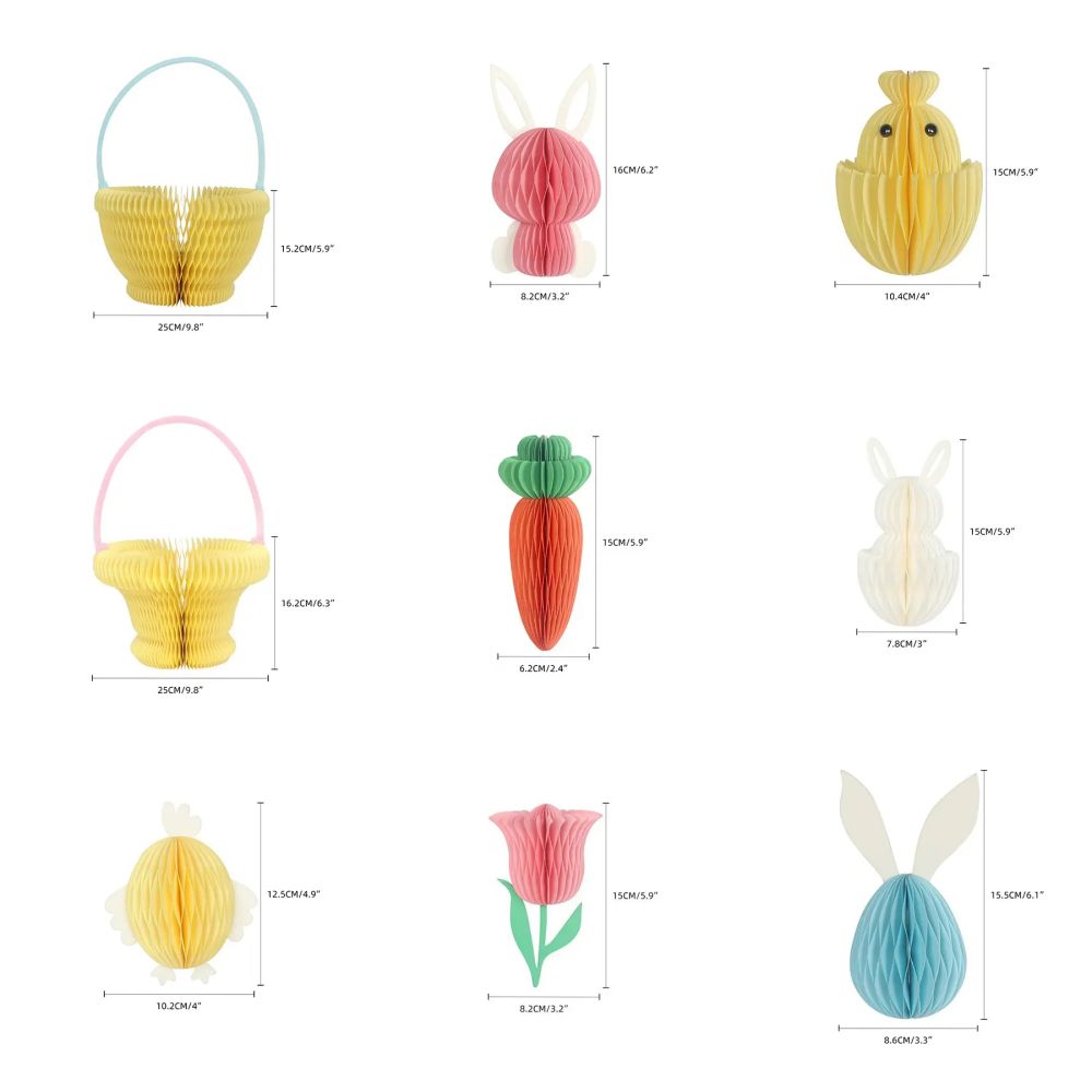 Size of Handmade Paper Ornaments