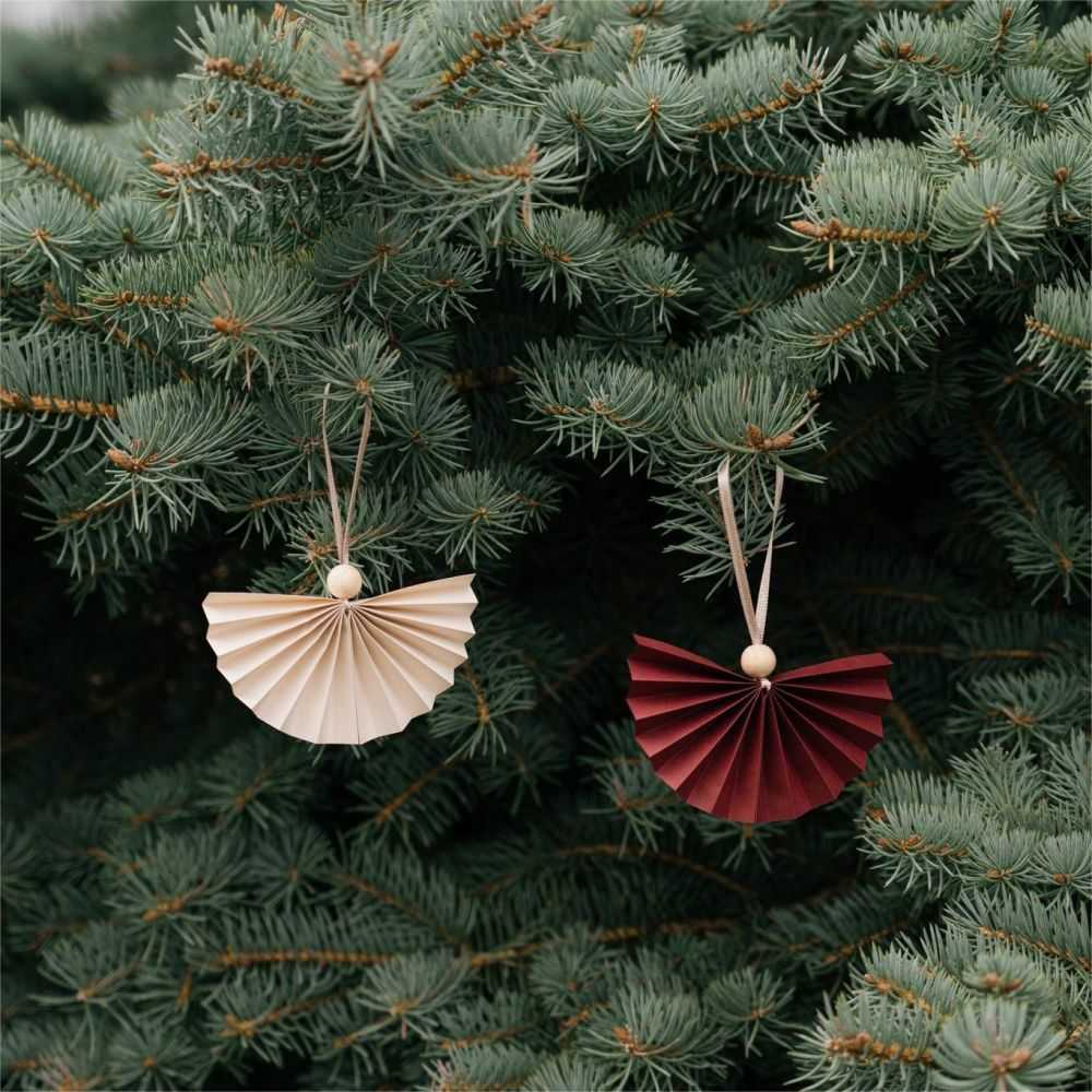Small Angel Decorations Paper Handmade Scandi Decorations