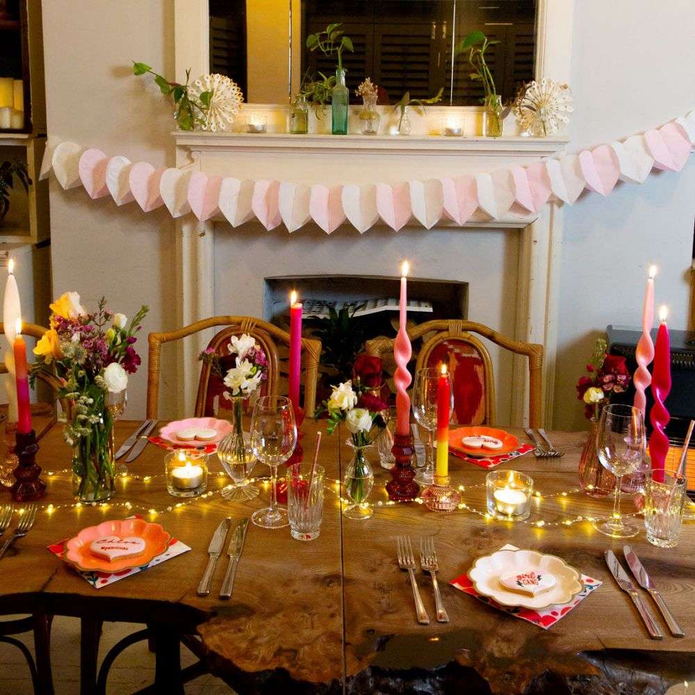 White Pink Hanging Banner