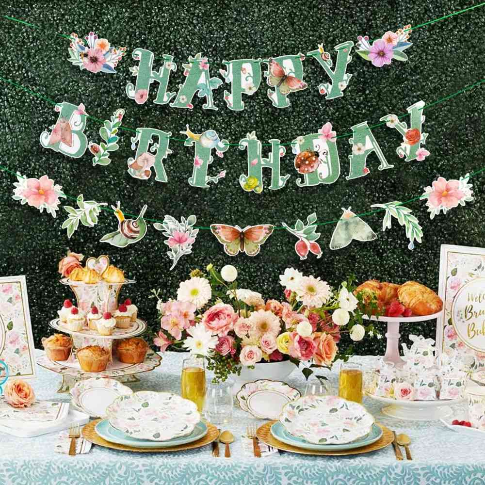 Bespoke Butterfly-themed Personalized Birthday Party Banner