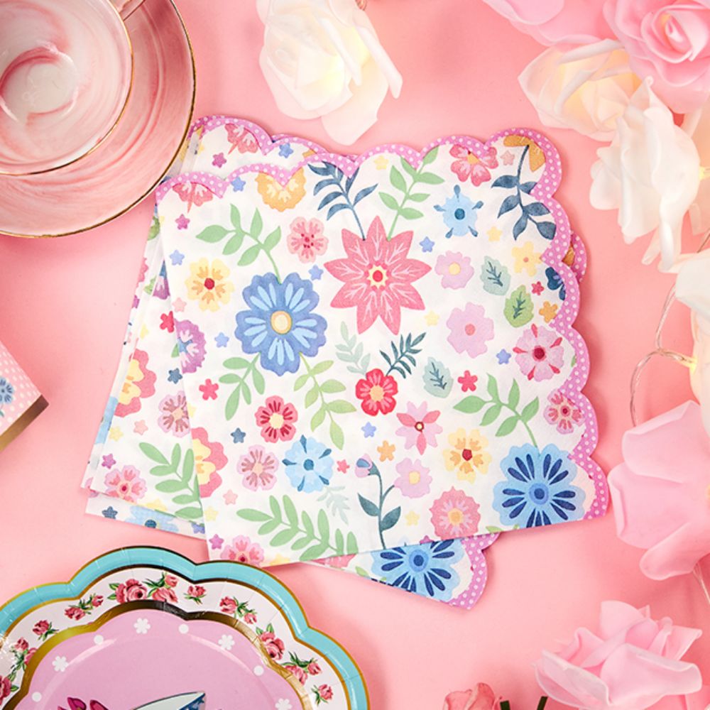 Elegant Teapot Design Paper Cups and Plates Set Wholesale Vendor
