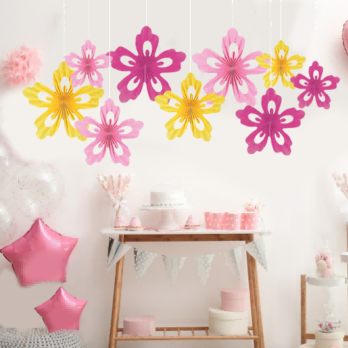 Floral Party Decorations Manufacturer Specializing in Hollow Petal Paper Fans