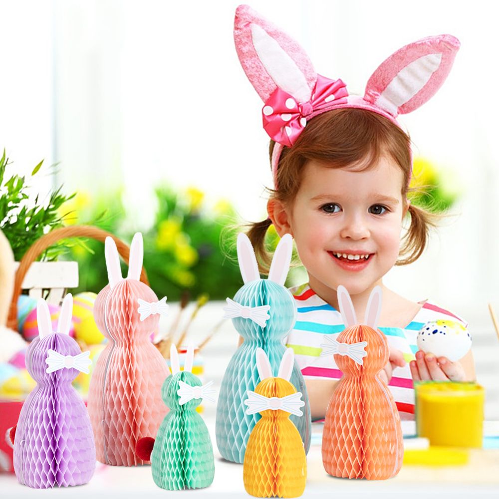 Handcrafted Light-Hued Easter Bunny Paper Decorations Supplier