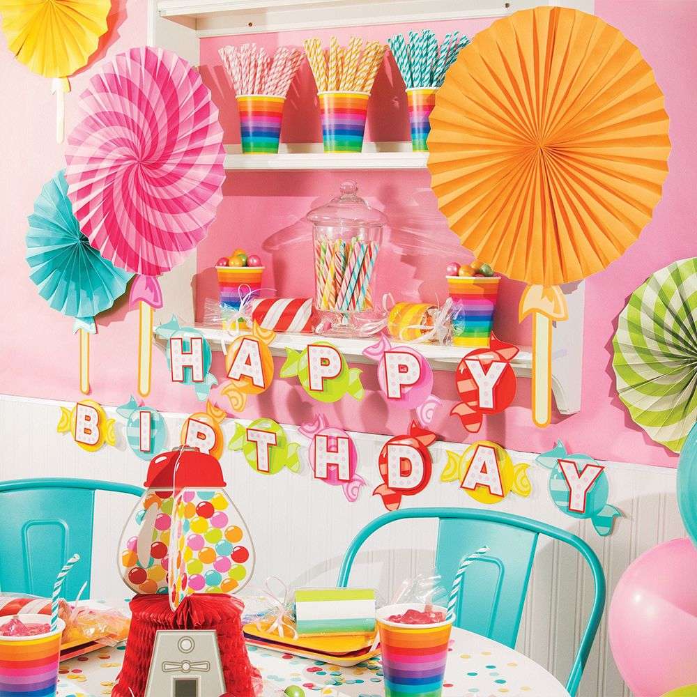 Lollipop Party Fans Sweets Candy Birthday Party Decorations