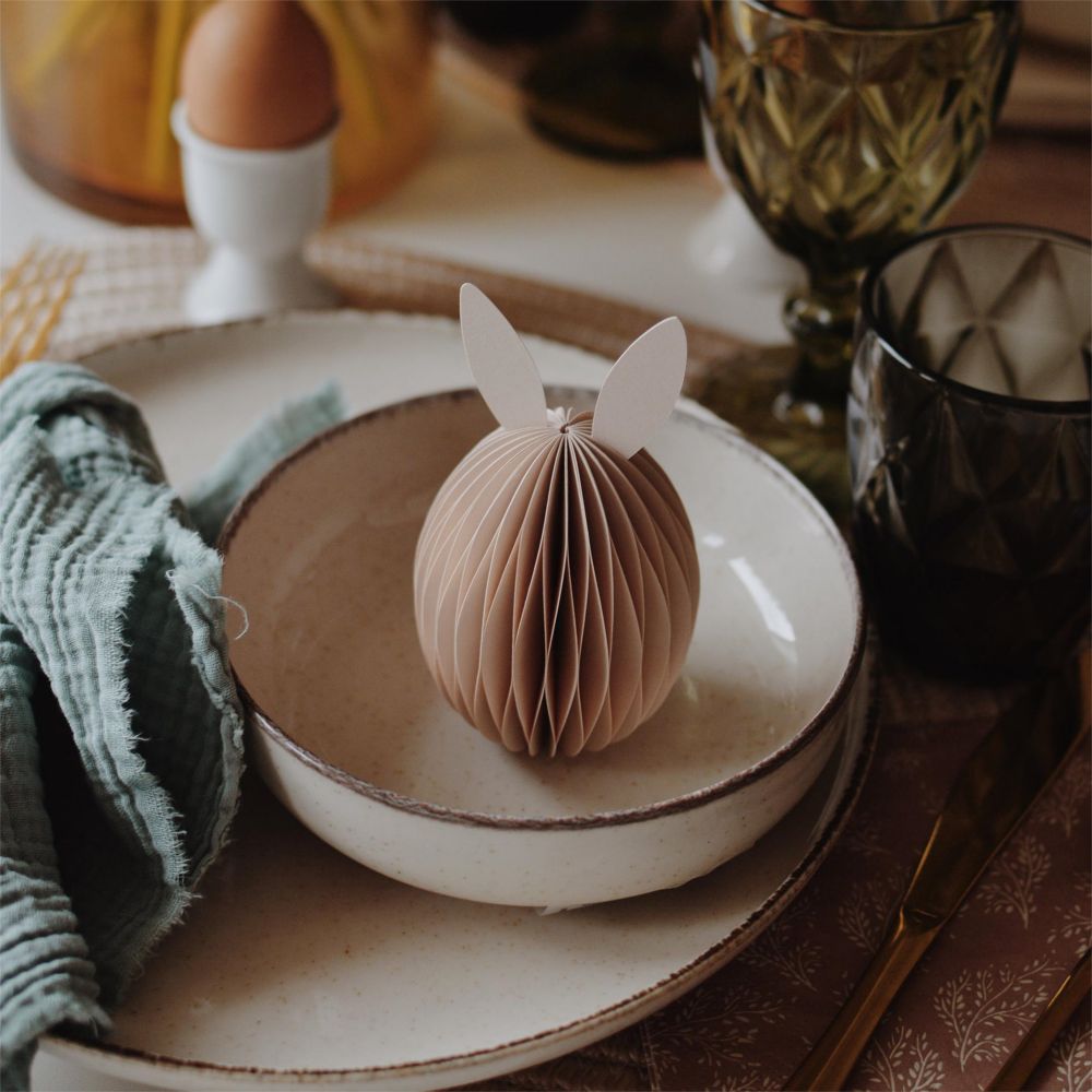 Paper Easter Egg Rabbit Egg Honeycomb Paper Scandi Decoration