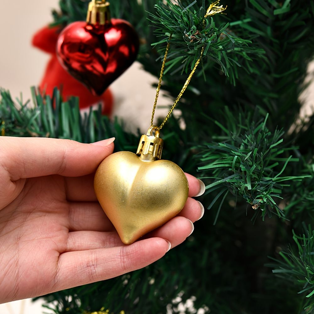 Plastic Heart Ball Ornaments Perfect for Festive and Romantic Decor!