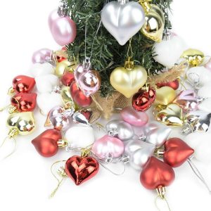 Creative Plastic Heart-shaped Christmas Ball Valentine's Day Pendant Ornaments