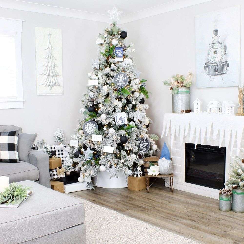 Rustic Snowflake Christmas Tree Decor Personalized Metal Ornament Collection