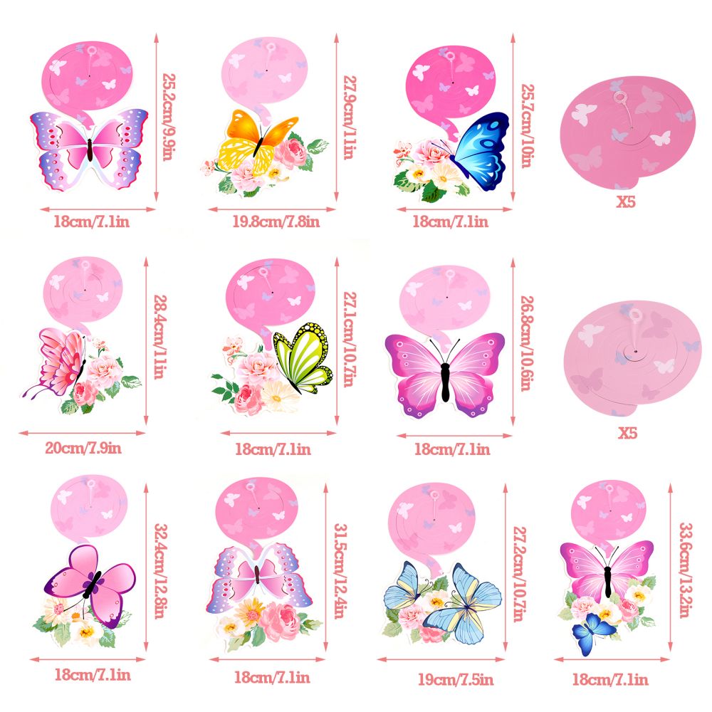 Spring Butterfly Themed Paper Spiral