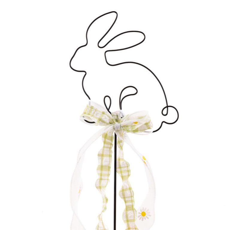 Tailor-made Bunny Yard Sign With Bow Ribbon Producer