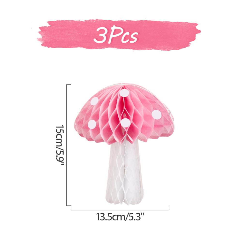 Whimsical Paper Honeycomb Mushroom Ornaments Manufacturer 5.9inches