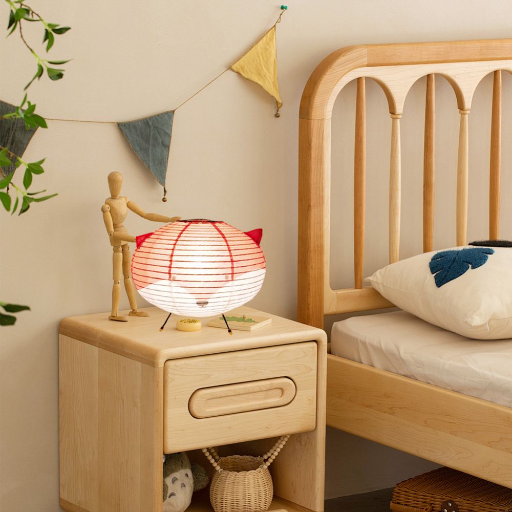 Wholesale Supplier of Fox Oval Paper Lantern Table Lamps for Bedroom Decor