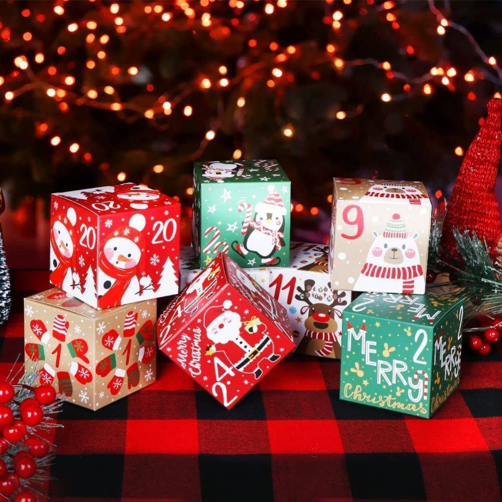 Advent Calendar Boxes Christmas Calendar Number Gift Boxes